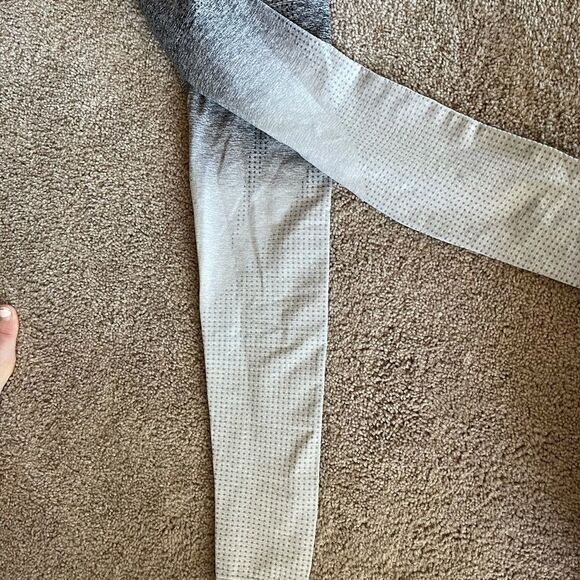 High waist seamless leggings ombré black graywhite - Picture 3 of 7